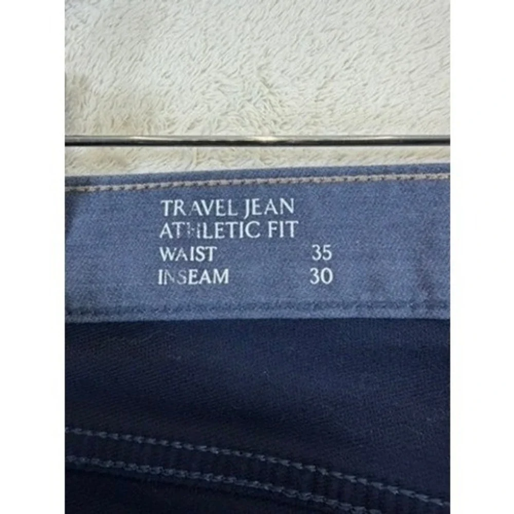Banana Republic Travel Jean Athletic Fit Blue Heather Mens 35x30 Washwell